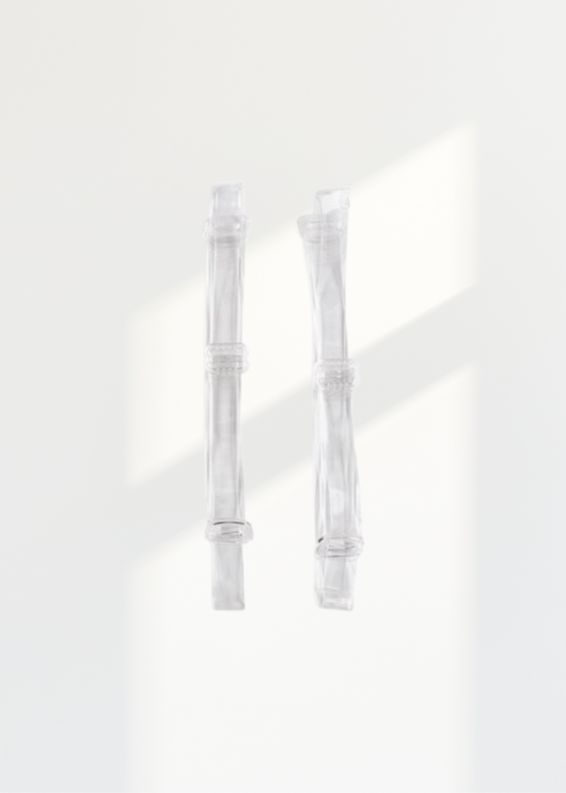 Plastic Adjustable Shoulder Straps - 3/8" X 19" - 1 Pair/Pack - Clear
