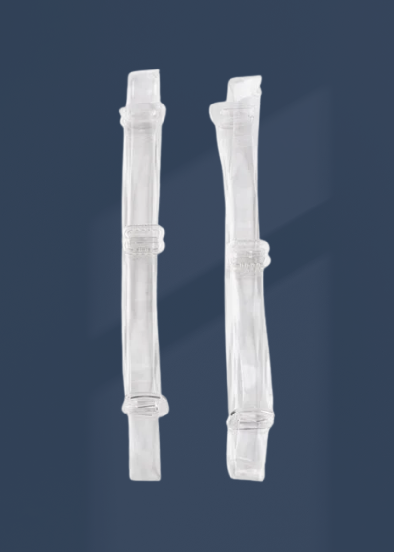 Plastic Adjustable Shoulder Straps - 3/8" X 19" - 1 Pair/Pack - Clear