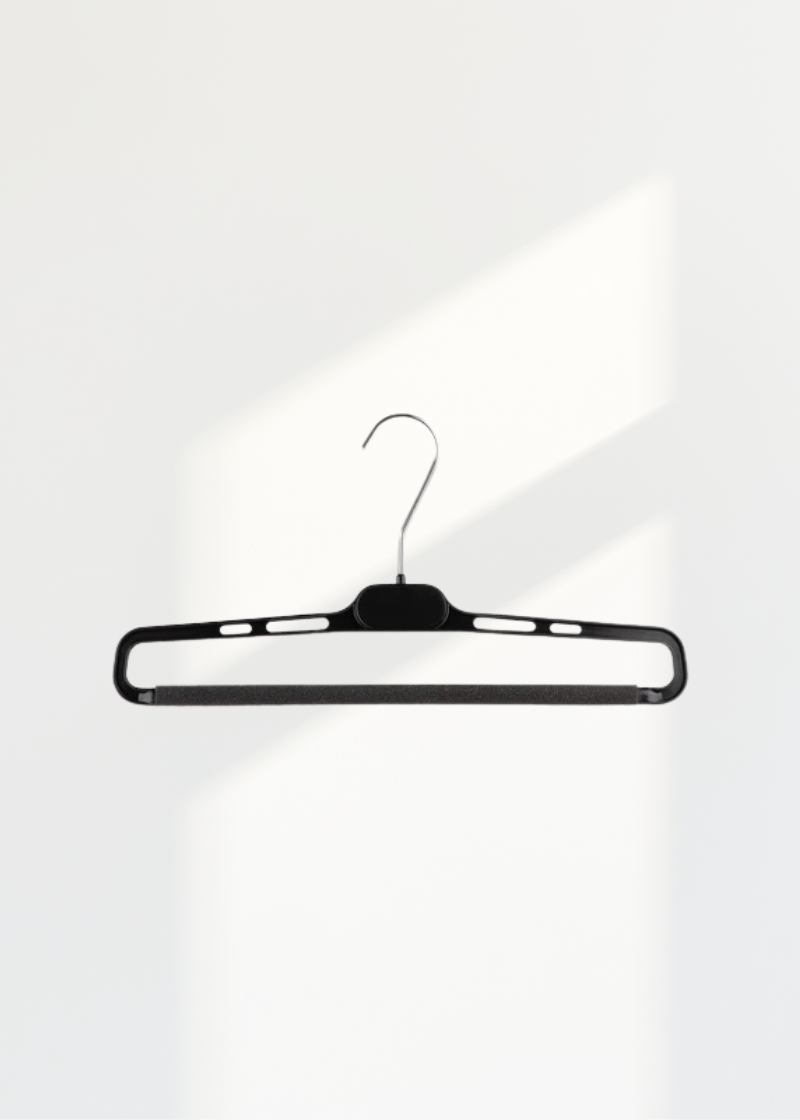 Plastic Pant Hangers W/ Foam Bar - 14" Length/ 4 1/4" Neck - 300/Box - Black