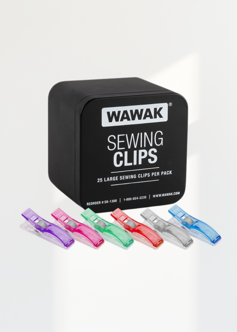 Plastic Sewing Clips - Large - 2 1/4" x 1/2" - 25/Pack - Assorted Colors