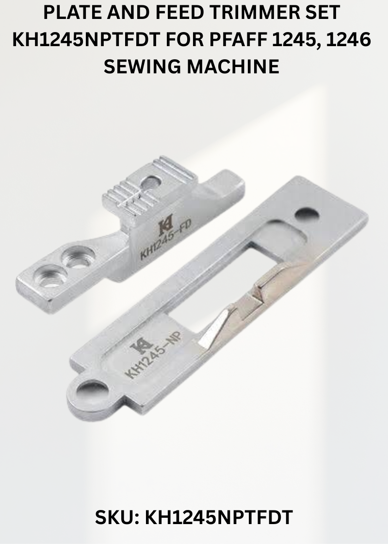 Plate and Feed Trimmer Set KH1245NPTFDT for Pfaff 1245, 1246 Sewing Machine