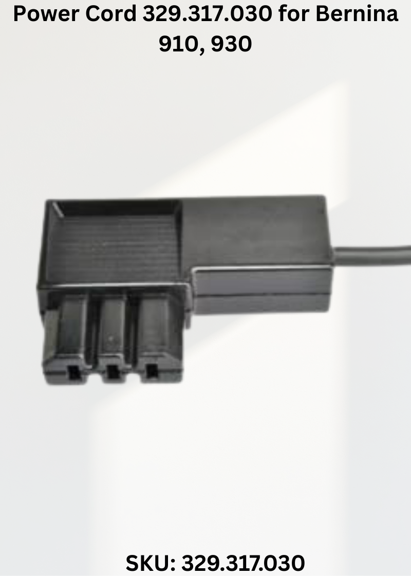 Power Cord 329.317.030 — Fits Bernina 910, 930, 931, 932 & more