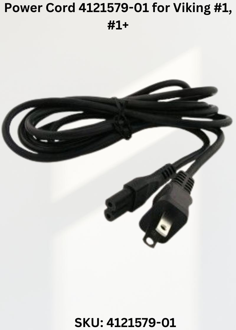 Power Cord 4121579-01 — Fits Viking #1, #1+, 1000, 1050 & more
