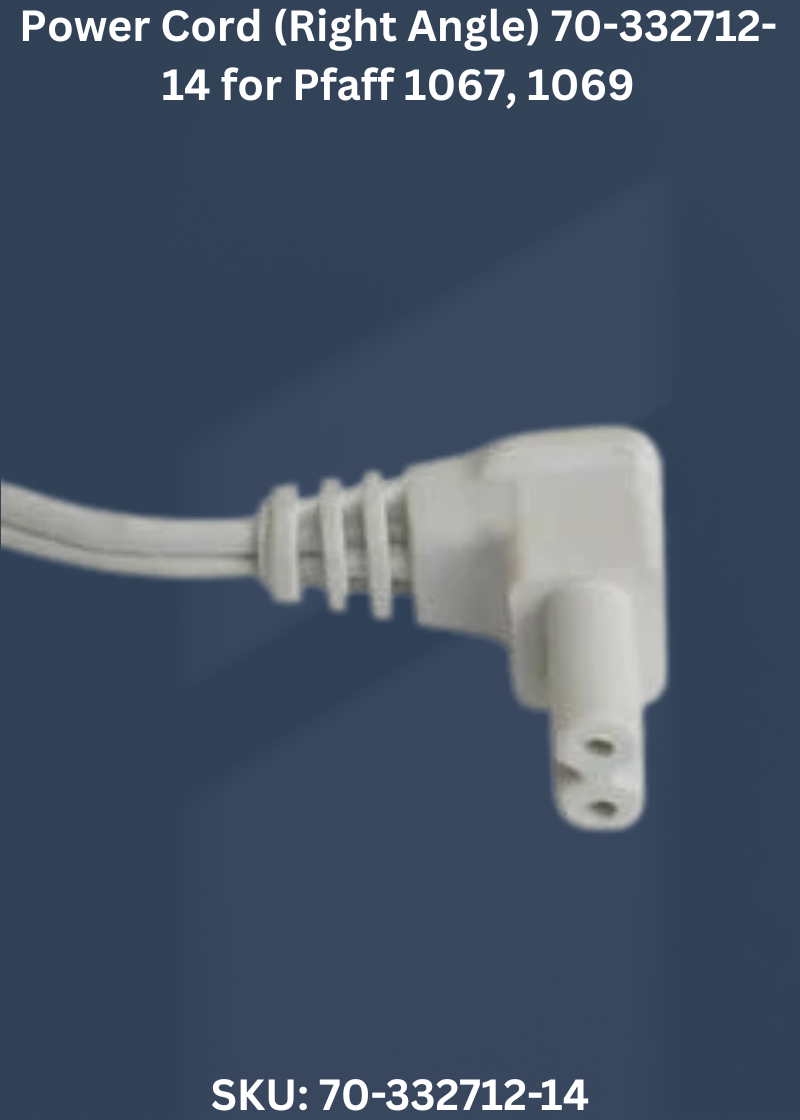 Power Cord 70-332712-14 — Fits Pfaff 1067, 1069, 1071, 1171 & more