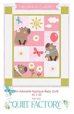 The Quilt Factory Capybara Cuddles Applique Baby Quilt