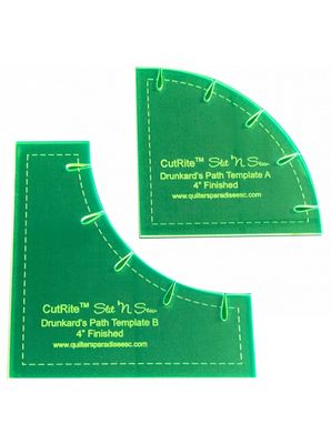 Quilter's Paradise 4 in Finished Drunkard''s Path Template