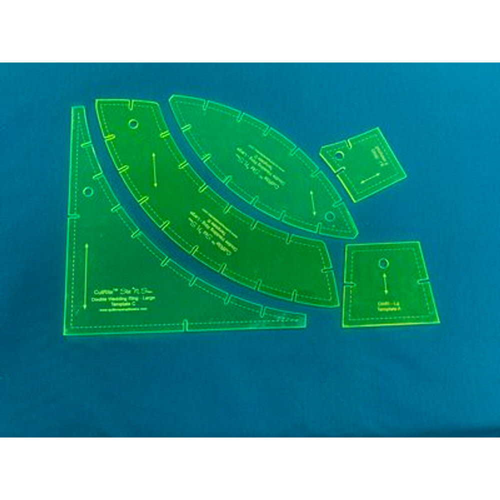 Quilter's Paradise Slit ''N Sew Double Wedding Ring - Large Templates