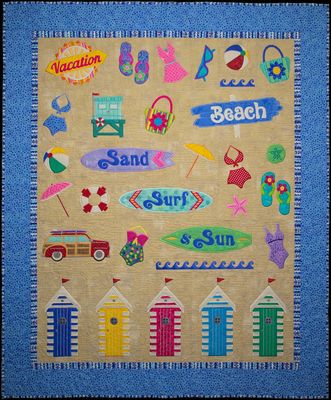 Lunch Box Quilts, LLC At the Beach Applique Machine Embroidery Pattern