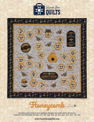 Lunch Box Quilts, LLC Honeycomb Applique ME Quilt Pattern Code and CD