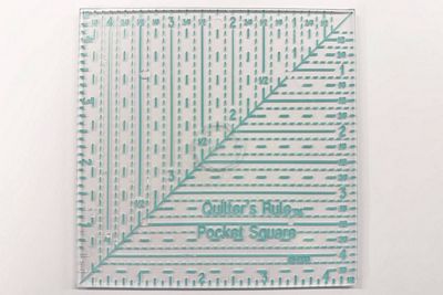 Quilter's Rule Quilters Rule Pocket Square Teal Lines