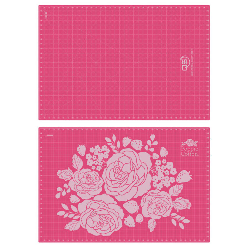 Poppie Cotton Dual Sided Cutting Mat 24" x 36", Quilters Select