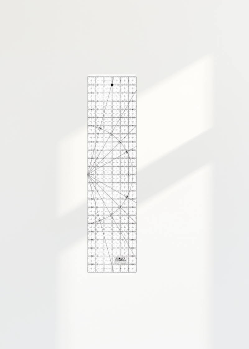 Quilter Ruler 6" X 24" QR-6X24 — With 15,30,45,60,90 Degree Angle Cut.