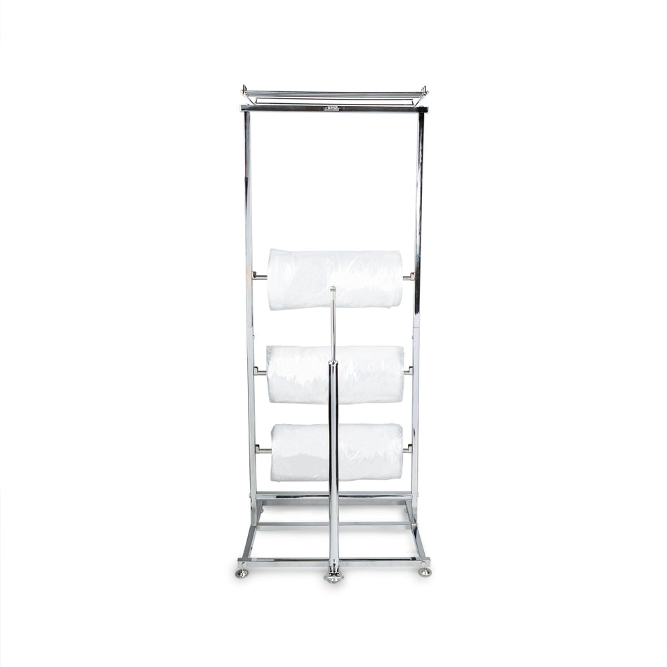 RACK FORCE Industrial Poly Garment Three-Roll Bagger - 30" X 74" X 18"