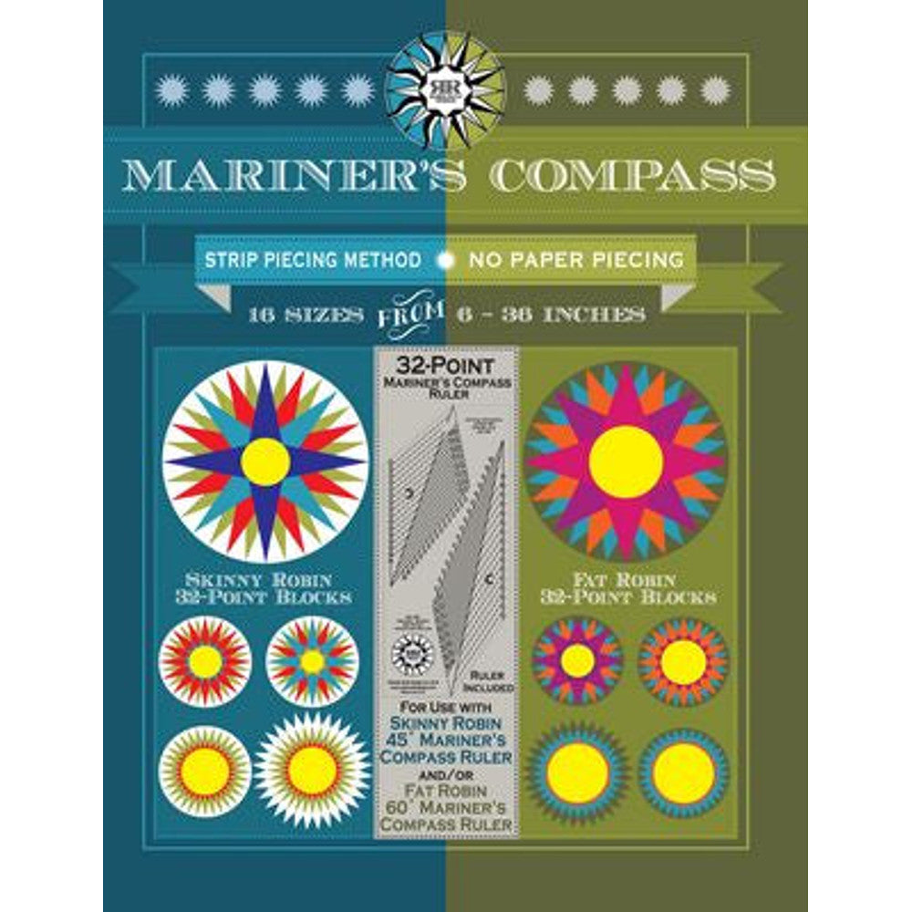 Robin Ruth Design 32-Point Mariner''s Compass Ruler and Book