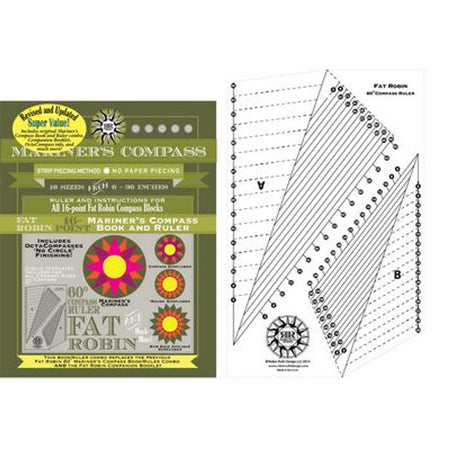Fat Robin Mariners Compass Book and Ruler Combo