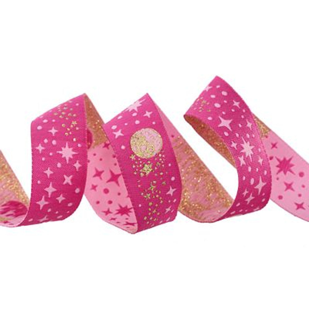 Renaissance Ribbons Meteor Shower in Blush 7/8 15 yd