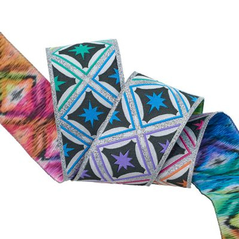 Renaissance Ribbons Stargazer in Metallic Storm 1-1/2 15 yd