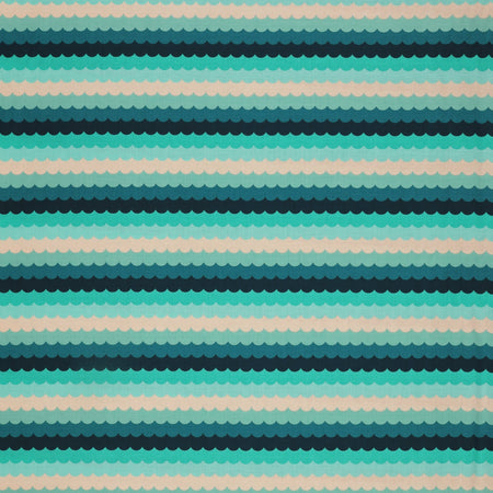 Poolside Too Fabric Collection - Umbrella Scallops Peacock