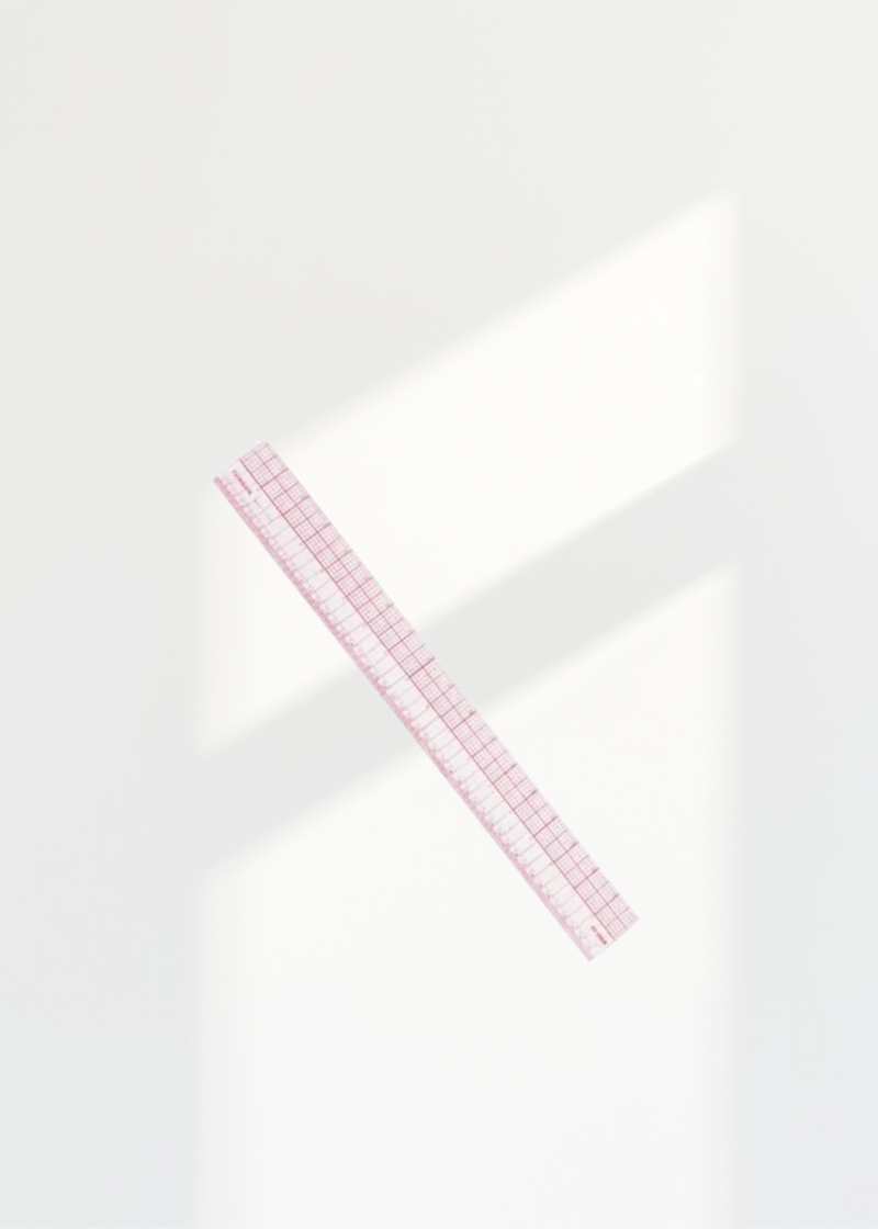 Red Eng/Met Grip Ruler - Universal FG01-095PR