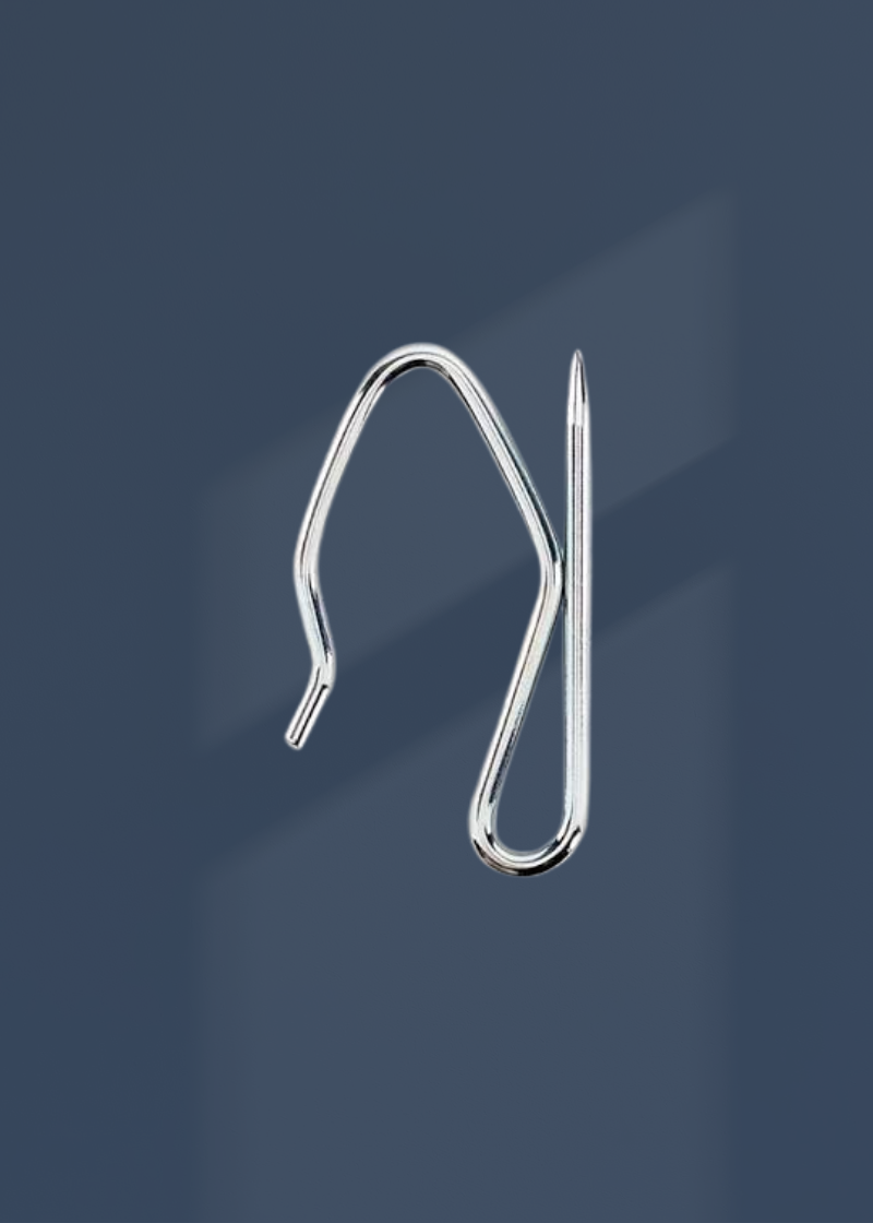 Regular-Duty Pointed Drapery Hooks - 1 1/16" - 1,000/Pack