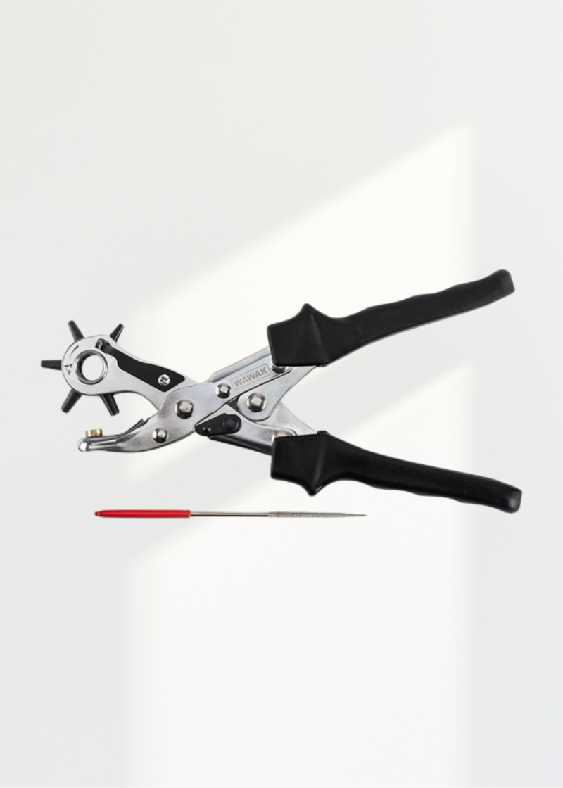 Revolving 6-Hole Belt Puncher - 1 1/2" Reach