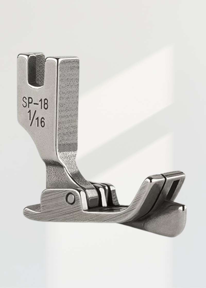 Right Edge Guide Hinged Presser Foot – 1/16" Sewing Machine Foot (SP-18) for Precision Stitching
