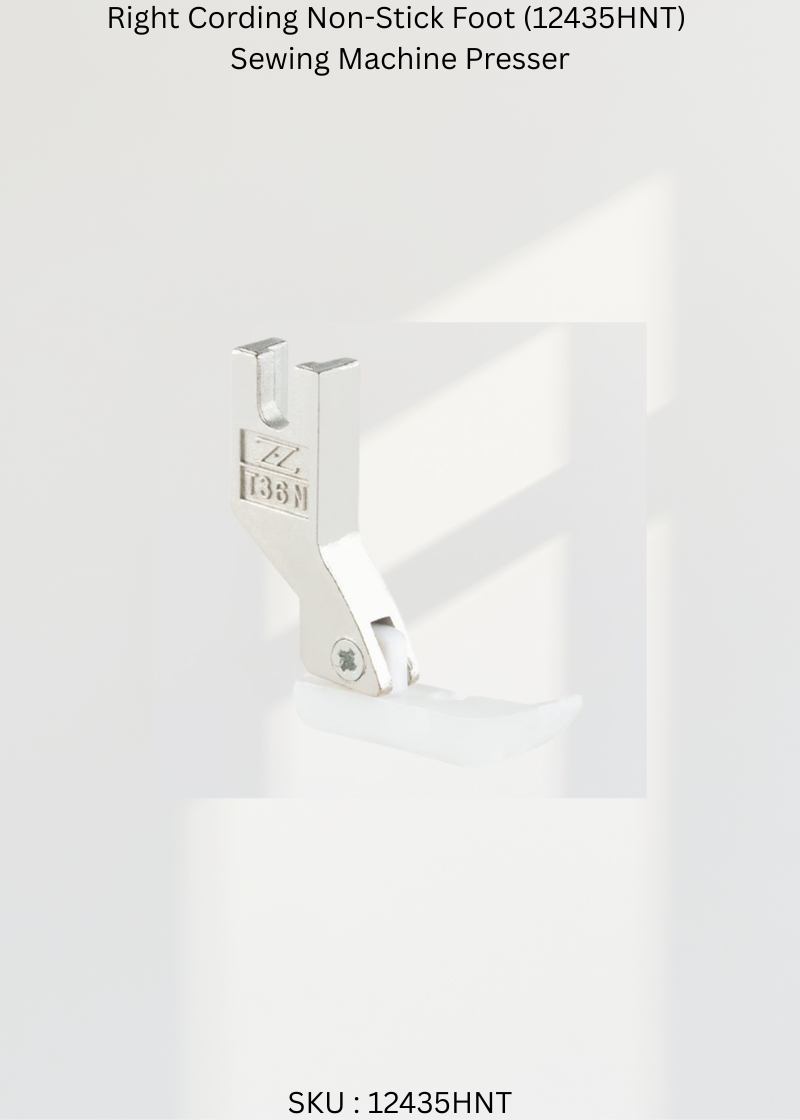 Right Cording Non-Stick Foot (12435HNT) – Sewing Machine Presser