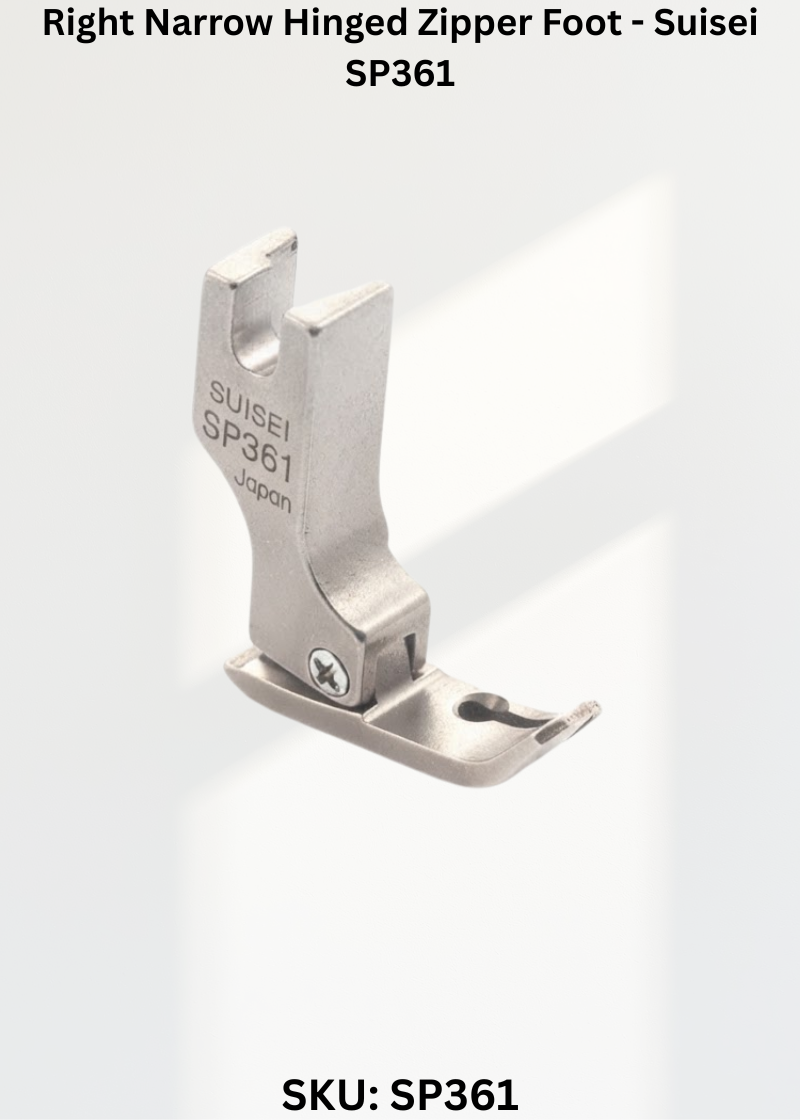 Right Narrow Hinged Zipper Foot - Suisei SP361