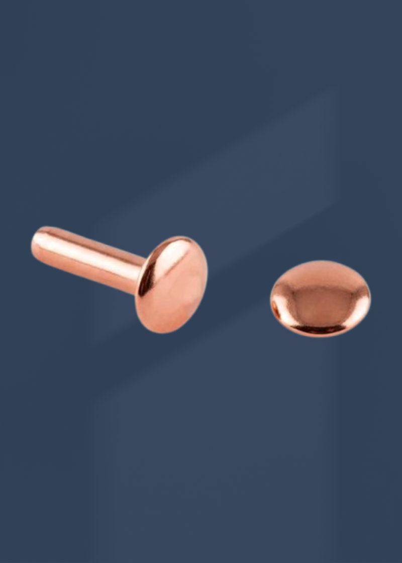 Extra Long Double Cap Rivets Bag Hardware - 5/16" (8mm) X 1/2" - 25 Sets/Pack