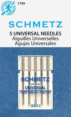 Schmetz Universal 5-pk sz12/80, 10pkg/box