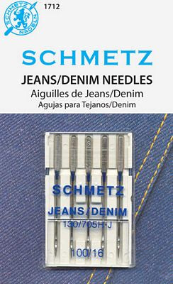 Schmetz Denim 5-pk sz16/100, 10pkg/box