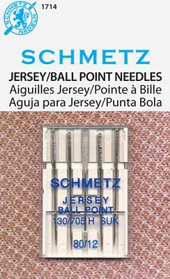 Schmetz Jersey/Ballpoint 5-pk sz12/80