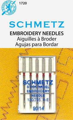 Schmetz Machine Embroidery 5-pk sz14/90, 10pkg/box