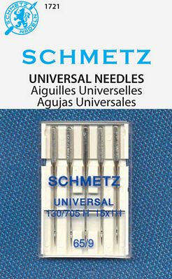 Schmetz Universal 5-pk sz9/65, 10pkg/box