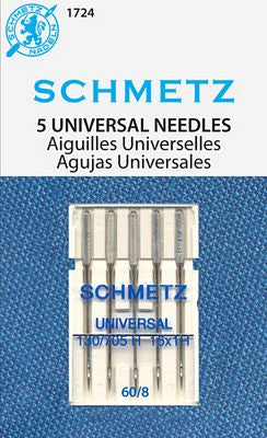 Schmetz Universal 5-pk sz8/60, 10pkg/box