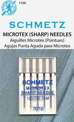 Schmetz Microtex 5pk sz10/70, 10pkg/box