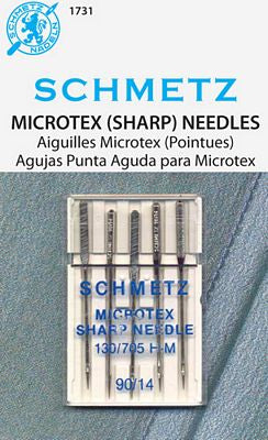 Schmetz Microtex 5pk sz14/90, 10pkg/box