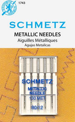 Schmetz Metallic 5-pk sz12/80, 10pkg/box