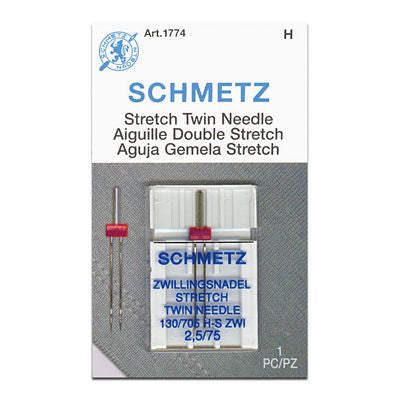 Schmetz Stretch Twin sz2.5/75, 10pkg/box