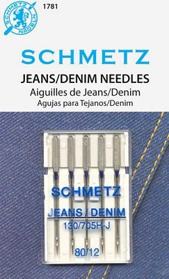 Schmetz Denim 5-pk sz12/80, 10pkg/box