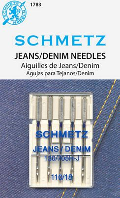 Schmetz Denim 5-pk sz18/110, 10pkg/box
