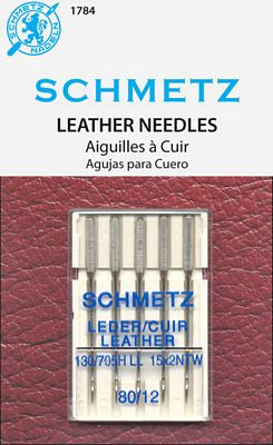 Schmetz Leather 5-pk sz12/80, 10pkg/box