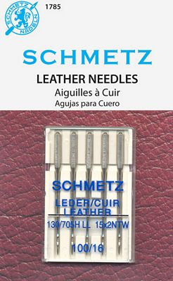 Schmetz Leather 5-pk sz16/100, 10pkg/box