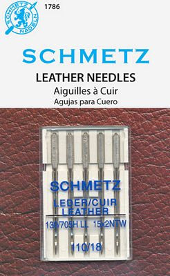Schmetz Leather 5-pk sz18/110, 10pkg/box
