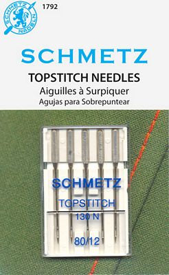 Schmetz Topstitch 5-pk sz12/80, 10pkg/box