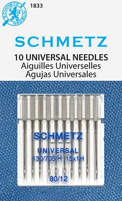 Schmetz Universal 10pk sz12/80, 10pkg/box