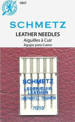 Schmetz Leather 5-pk sz10/70, 10pkg/box