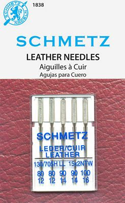 Schmetz Leather 5-pk Assortment, 10pkg/box