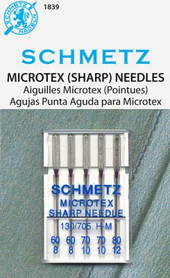Schmetz Microtex 5pk Assortment, 10pkg/box
