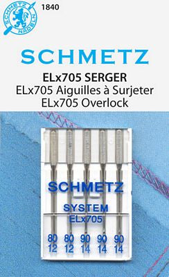Schmetz Elna ELX705 Assortment 5pk, 10pkg/box